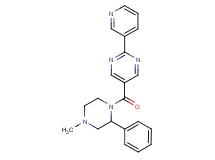 5-[(4-methyl-2-phenyl-1-piperazinyl)carbonyl]-2-(3-pyridinyl)pyrimidine