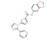 N-1,3-benzodioxol-5-yl-5-(2-pyridin-3-yl-1H-imidazol-1-yl)-2-furamide