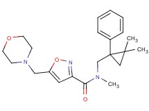 N-[(2,2-dimethyl-1-phenylcyclopropyl)methyl]-N-methyl-5-(morpholin-4-ylmethyl)isoxazole-3-carboxamide