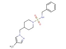 N-benzyl-4-[(4-methyl-1H-pyrazol-1-yl)methyl]piperidine-1-sulfonamide