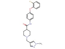N-[4-(2-fluorophenoxy)phenyl]-1-[(1-methyl-1H-pyrazol-4-yl)methyl]-4-piperidinecarboxamide