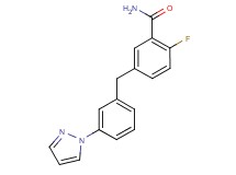 2-fluoro-5-[3-(1H-pyrazol-1-yl)benzyl]benzamide