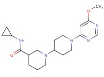 N-cyclopropyl-1'-(6-methoxypyrimidin-4-yl)-1,4'-bipiperidine-3-carboxamide