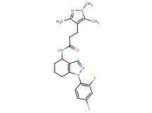 N-[1-(2,4-difluorophenyl)-4,5,6,7-tetrahydro-1H-indazol-4-yl]-3-(1,3,5-trimethyl-1H-pyrazol-4-yl)propanamide