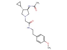 2-[rel-(3R,4S)-3-(acetylamino)-4-cyclopropyl-1-pyrrolidinyl]-N-[2-(4-methoxyphenyl)ethyl]acetamide hydrochloride