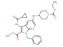 methyl 1-benzyl-3-[(cyclopropylcarbonyl)amino]-5-{[1-(ethoxycarbonyl)-4-piperidinyl]amino}-1H-pyrrolo[2,3-b]pyridine-2-carboxylate