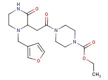 ethyl 4-{[1-(3-furylmethyl)-3-oxo-2-piperazinyl]acetyl}-1-piperazinecarboxylate