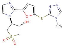 (3S*,4S*)-4-(2-{5-[(4-methyl-4H-1,2,4-triazol-3-yl)thio]-2-furyl}-1H-imidazol-1-yl)tetrahydrothiophene-3-ol 1,1-dioxide