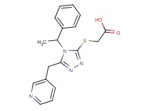 {[4-(1-phenylethyl)-5-(pyridin-3-ylmethyl)-4H-1,2,4-triazol-3-yl]thio}acetic acid