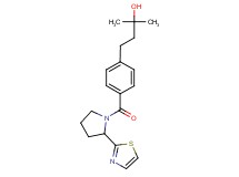 2-methyl-4-(4-{[2-(1,3-thiazol-2-yl)-1-pyrrolidinyl]carbonyl}phenyl)-2-butanol
