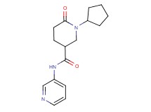 1-cyclopentyl-6-oxo-N-3-pyridinyl-3-piperidinecarboxamide trifluoroacetate