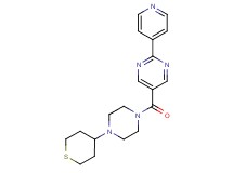 2-(4-pyridinyl)-5-{[4-(tetrahydro-2H-thiopyran-4-yl)-1-piperazinyl]carbonyl}pyrimidine