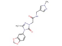2-[4-(1,3-benzodioxol-5-yl)-3-methyl-5-oxo-4,5-dihydro-1H-1,2,4-triazol-1-yl]-N-[(1-methyl-1H-pyrazol-4-yl)methyl]acetamide