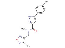 N-methyl-N-[(4-methyl-1,2,5-oxadiazol-3-yl)methyl]-5-(4-methylphenyl)-1H-pyrazole-3-carboxamide