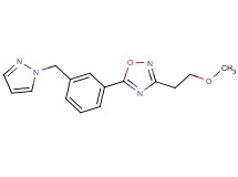 3-(2-methoxyethyl)-5-[3-(1H-pyrazol-1-ylmethyl)phenyl]-1,2,4-oxadiazole