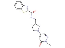 N-{[1-(1-methyl-6-oxo-1,6-dihydropyridazin-4-yl)pyrrolidin-3-yl]methyl}-1,3-benzothiazole-2-carboxamide