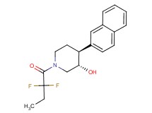 (3S*,4S*)-1-(2,2-difluorobutanoyl)-4-(2-naphthyl)piperidin-3-ol