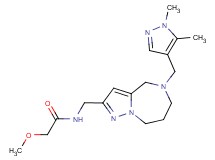 N-({5-[(1,5-dimethyl-1H-pyrazol-4-yl)methyl]-5,6,7,8-tetrahydro-4H-pyrazolo[1,5-a][1,4]diazepin-2-yl}methyl)-2-methoxyacetamide