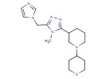 3-[5-(1H-imidazol-1-ylmethyl)-4-methyl-4H-1,2,4-triazol-3-yl]-1-(tetrahydro-2H-pyran-4-yl)piperidine