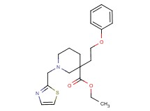 ethyl 3-(2-phenoxyethyl)-1-(1,3-thiazol-2-ylmethyl)-3-piperidinecarboxylate
