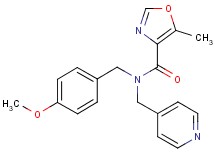 N-(4-methoxybenzyl)-5-methyl-N-(pyridin-4-ylmethyl)-1,3-oxazole-4-carboxamide