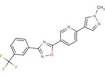 2-(1-methyl-1H-pyrazol-4-yl)-5-{3-[3-(trifluoromethyl)phenyl]-1,2,4-oxadiazol-5-yl}pyridine