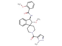 2-methoxy-N-{(2R*,3R*)-2-methoxy-1'-[(1-methyl-1H-pyrazol-5-yl)carbonyl]-2,3-dihydrospiro[indene-1,4'-piperidin]-3-yl}benzamide