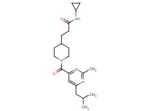 N-cyclopropyl-3-{1-[(6-isobutyl-2-methyl-4-pyrimidinyl)carbonyl]-4-piperidinyl}propanamide