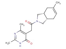 2,6-dimethyl-5-{2-[(3aR*,7aS*)-5-methyl-1,3,3a,4,7,7a-hexahydro-2H-isoindol-2-yl]-2-oxoethyl}-4(3H)-pyrimidinone