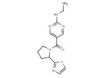 N-ethyl-5-{[2-(1,3-thiazol-2-yl)-1-pyrrolidinyl]carbonyl}-2-pyrimidinamine