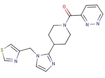 3-({4-[1-(1,3-thiazol-4-ylmethyl)-1H-imidazol-2-yl]-1-piperidinyl}carbonyl)pyridazine