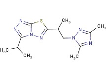 6-[2-(3,5-dimethyl-1H-1,2,4-triazol-1-yl)-1-methylethyl]-3-isopropyl[1,2,4]triazolo[3,4-b][1,3,4]thiadiazole
