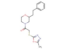 4-{[(5-methyl-1,3,4-oxadiazol-2-yl)thio]acetyl}-2-(2-phenylethyl)morpholine