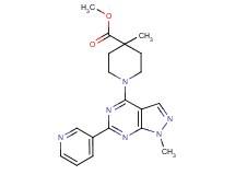 methyl 4-methyl-1-[1-methyl-6-(3-pyridinyl)-1H-pyrazolo[3,4-d]pyrimidin-4-yl]-4-piperidinecarboxylate