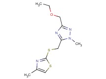 3-(ethoxymethyl)-1-methyl-5-{[(4-methyl-1,3-thiazol-2-yl)thio]methyl}-1H-1,2,4-triazole