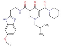 1-isobutyl-N-[2-(6-methoxy-1H-benzimidazol-2-yl)ethyl]-4-oxo-5-(1-piperidinylcarbonyl)-1,4-dihydro-3-pyridinecarboxamide