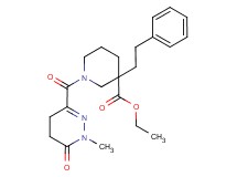 ethyl 1-[(1-methyl-6-oxo-1,4,5,6-tetrahydro-3-pyridazinyl)carbonyl]-3-(2-phenylethyl)-3-piperidinecarboxylate