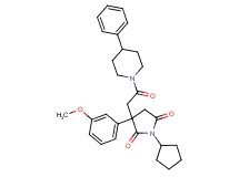 1-cyclopentyl-3-(3-methoxyphenyl)-3-[2-oxo-2-(4-phenyl-1-piperidinyl)ethyl]-2,5-pyrrolidinedione