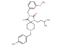 3-(3-methoxybenzyl)-8-(4-methylbenzyl)-1-(3-methylbutyl)-1,3,8-triazaspiro[4.5]decane-2,4-dione