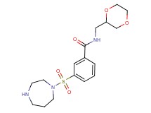 3-(1,4-diazepan-1-ylsulfonyl)-N-(1,4-dioxan-2-ylmethyl)benzamide hydrochloride