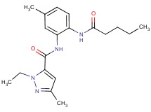 1-ethyl-3-methyl-N-[5-methyl-2-(pentanoylamino)phenyl]-1H-pyrazole-5-carboxamide