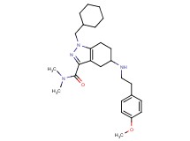 1-(cyclohexylmethyl)-5-{[2-(4-methoxyphenyl)ethyl]amino}-N,N-dimethyl-4,5,6,7-tetrahydro-1H-indazole-3-carboxamide