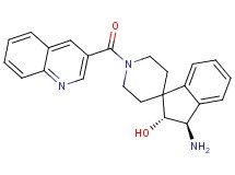 (2R*,3R*)-3-amino-1'-(3-quinolinylcarbonyl)-2,3-dihydrospiro[indene-1,4'-piperidin]-2-ol