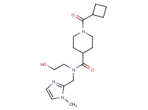 1-(cyclobutylcarbonyl)-N-(2-hydroxyethyl)-N-[(1-methyl-1H-imidazol-2-yl)methyl]-4-piperidinecarboxamide