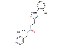 N-ethyl-3-[3-(2-methylphenyl)-1,2,4-oxadiazol-5-yl]-N-(pyridin-4-ylmethyl)propanamide