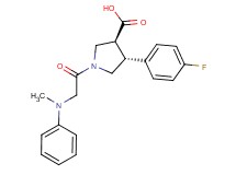(3S*,4R*)-4-(4-fluorophenyl)-1-(N-methyl-N-phenylglycyl)pyrrolidine-3-carboxylic acid