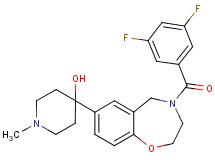 4-[4-(3,5-difluorobenzoyl)-2,3,4,5-tetrahydro-1,4-benzoxazepin-7-yl]-1-methyl-4-piperidinol