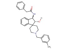 N-[(2R*,3R*)-2-hydroxy-1'-(3-methylbenzyl)-2,3-dihydrospiro[indene-1,4'-piperidin]-3-yl]-2-phenylacetamide