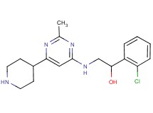 1-(2-chlorophenyl)-2-[(2-methyl-6-piperidin-4-ylpyrimidin-4-yl)amino]ethanol