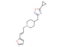 4-[(5-cyclopropyl-1,2,4-oxadiazol-3-yl)methyl]-1-[(2E)-3-(2-furyl)prop-2-en-1-yl]piperidine